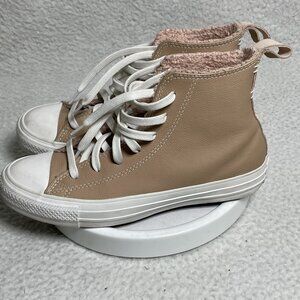 Converse Chuck Taylor All Star Sherpa Lined Womens US Size 6.5 High Top Sneakers